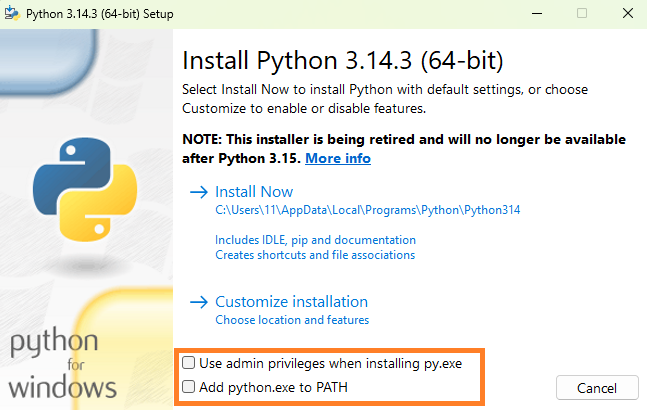 ШАГ 2 — ЗАГРУЗКА PYTHON